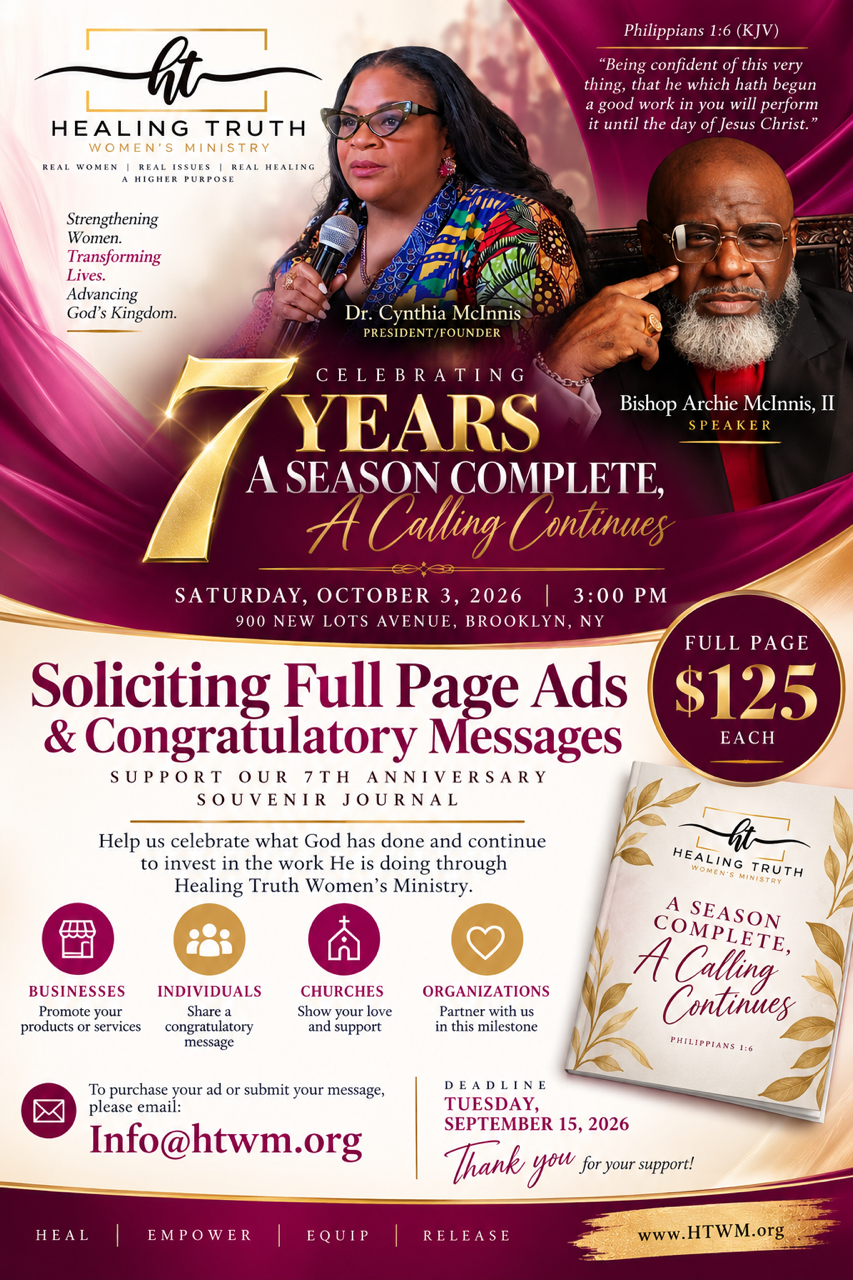 Healing Truth seventh anniversary souvenir journal advertisement flyer